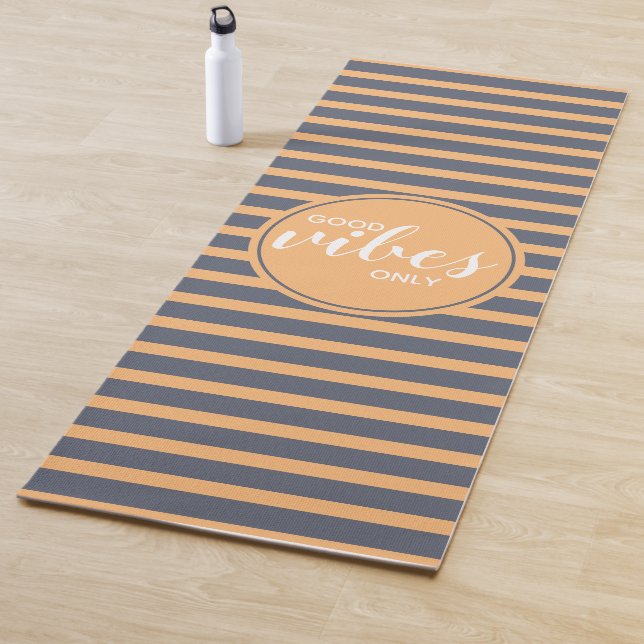 Tapete De Yoga Boas Víblias Apenas Citações Laranja E Azul (In Situ)