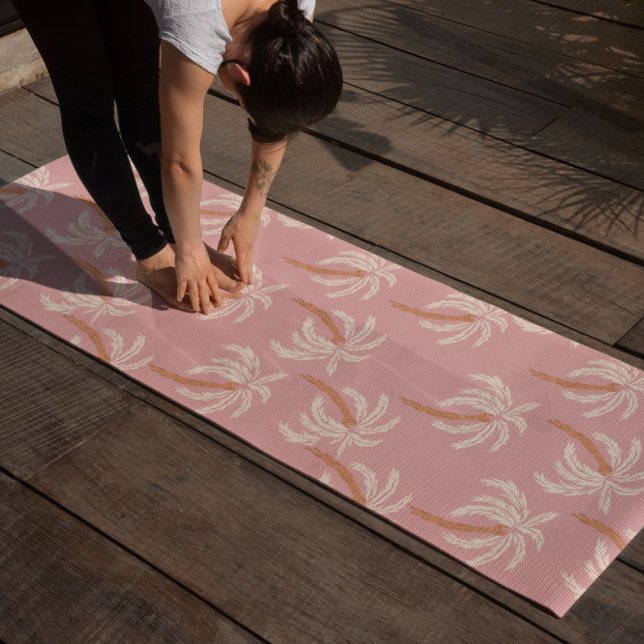 Tapete De Yoga Boho Beach Palm Yoga Mat Tropical Coastates Pilate (Criador carregado)