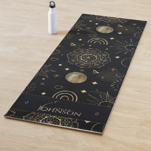 Tapete De Yoga Boho Dourado Espaços Porodles Black Design
