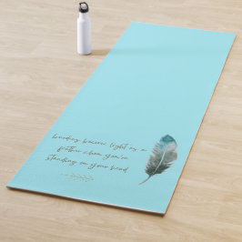 Tapete De Yoga Boho Feather e Seta