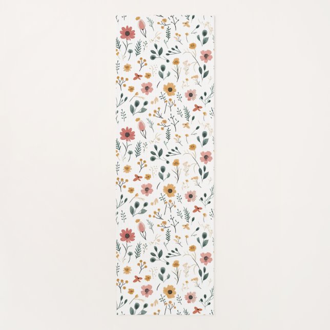 Tapete De Yoga Boho Flor Silvestre (Frente)