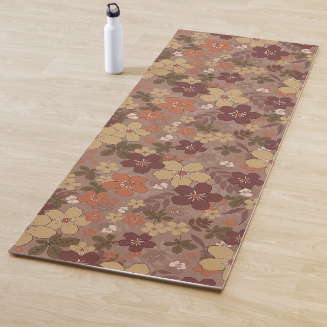 Tapete De Yoga Boho Floral Yoga Mat (In Situ)
