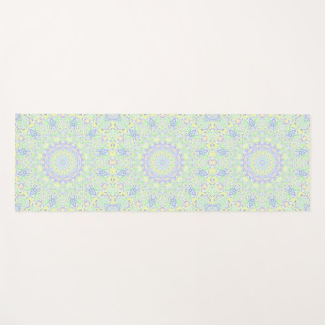 Tapete De Yoga Boho Hippie Groovy Quirky Colorful Pastel (Frente (Horizontal))
