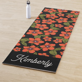 Tapete De Yoga Boho Scarlet Pimpernel Custom Name Yoga Mat