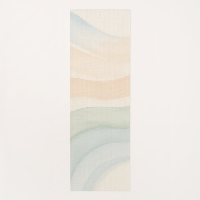 Tapete De Yoga Boho Waves Mindful Calming Minimalist (Frente)