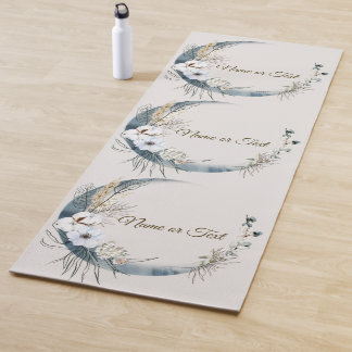 Tapete De Yoga Boho White Orchid Flores Blue Moon Elegant