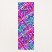 Boho Xadrez Bokeh Padrão reversível Yoga Mat