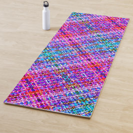 Tapete De Yoga Boho Xadrez Bokeh Padrão reversível Yoga Mat