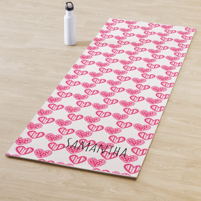 Tapete De Yoga Bolinhas E Corações (In Situ)