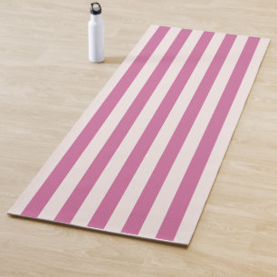 Tapete De Yoga boneca cor-de-rosa listras rosa