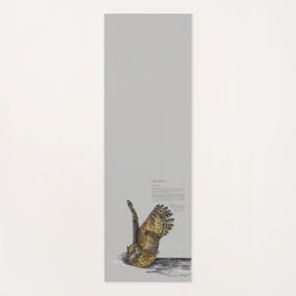 Tapete De Yoga Bonita Coruja de Peixes Ameaçados