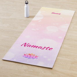 Tapete De Yoga Bonito e personalizado Namaste Lotus design