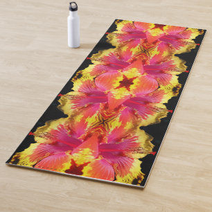 Tapete De Yoga Bonito Hibiscus Flower Close Up Abstrato
