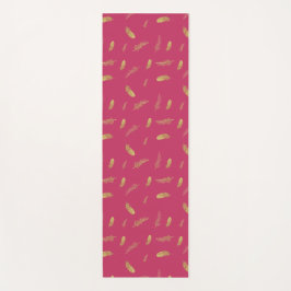 Tapete De Yoga Bonito magenta e Ouro - Yoga Mat