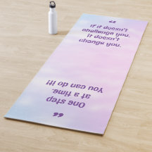 Bonito Pastel Inspirational Quote Yoga Mat