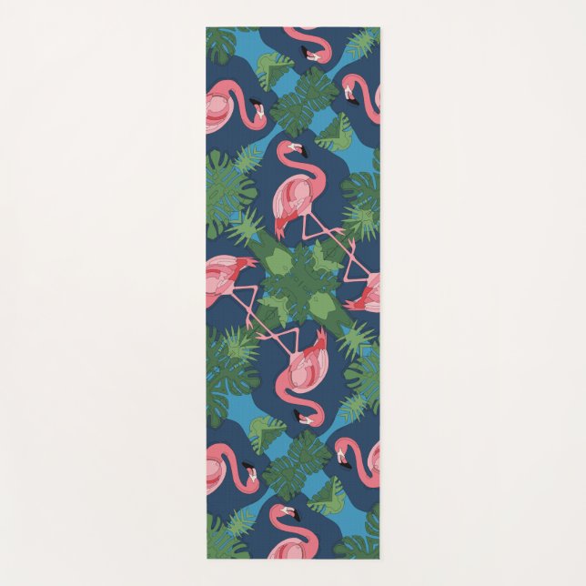 Tapete De Yoga Bonito Pink Flamingo Pattern (Frente)