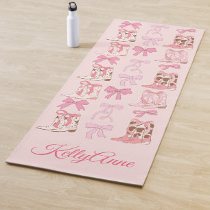 Tapete De Yoga Boots & Arcos Girly Western Personalised Yoga Mat