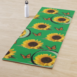 Tapete De Yoga Borboleta de girassol Yoga Mat