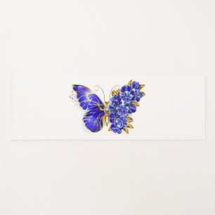Tapete De Yoga Borboleta Flor Sapphire