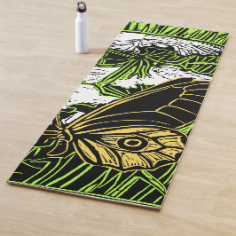 Tapete De Yoga Borboletas e renda da Rainha Anne