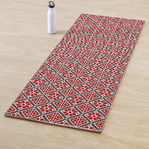 Tapete De Yoga Bordado Étnico Eslavo, Tradicional Balcânico