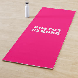 Tapete De Yoga "Boston Strong", azul-rosa-quente