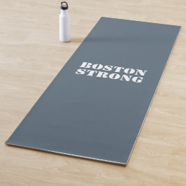 Tapete De Yoga "Boston Strong" branco azul / cinza