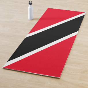 Tapete De Yoga Branco preto vermelho