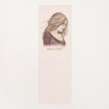 BREATHE Mindful Goddess Yoga Mat | Calm Feminine 