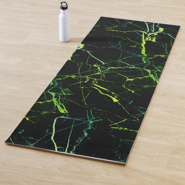 Tapete De Yoga Bright Green Marble (In Situ)