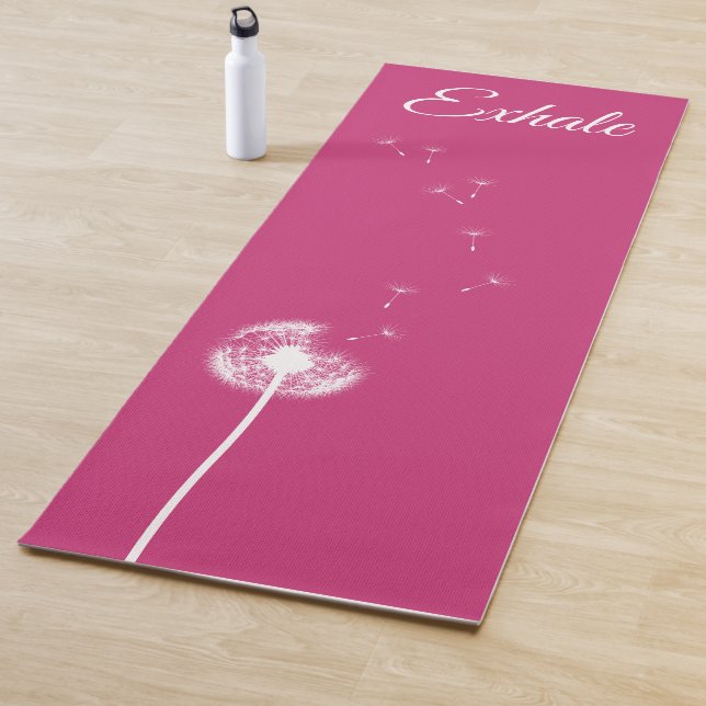 Tapete De Yoga Bright Pink Dandelion Yoga Mat (In Situ)