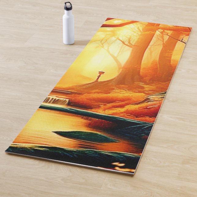 Tapete De Yoga Brilho de Ouro da Floresta Encantada (In Situ)