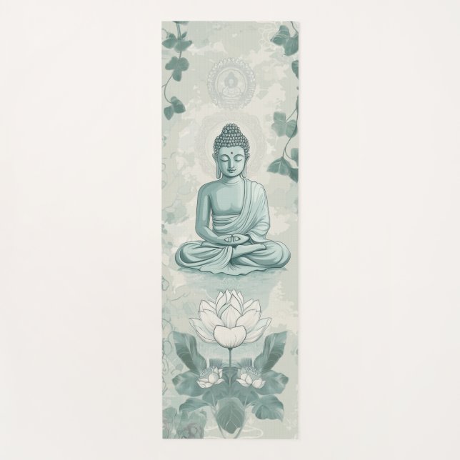 Tapete De Yoga Buddha Yoga Mat com Padrões Inspiradores Mandala (Frente)