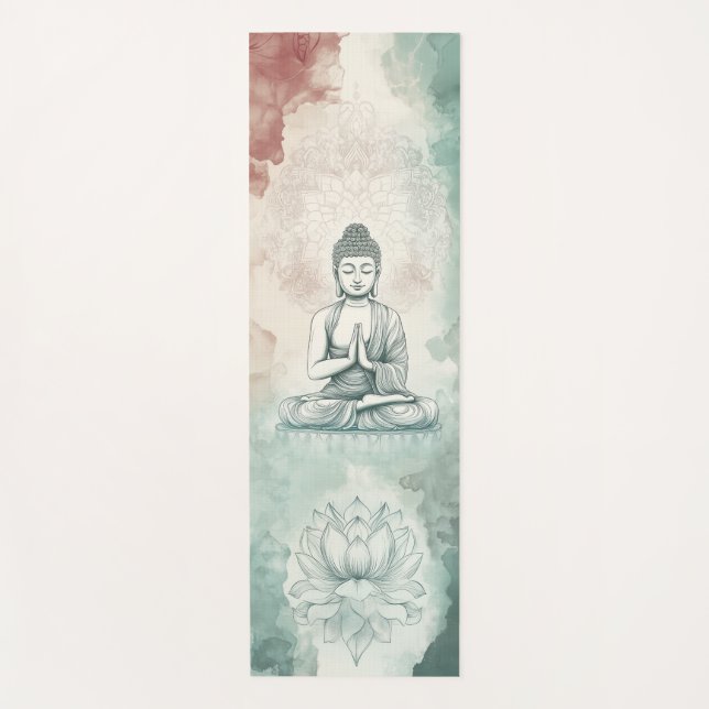 Tapete De Yoga Buddha Yoga Mat ecológico para Yogis e Meditat (Frente)