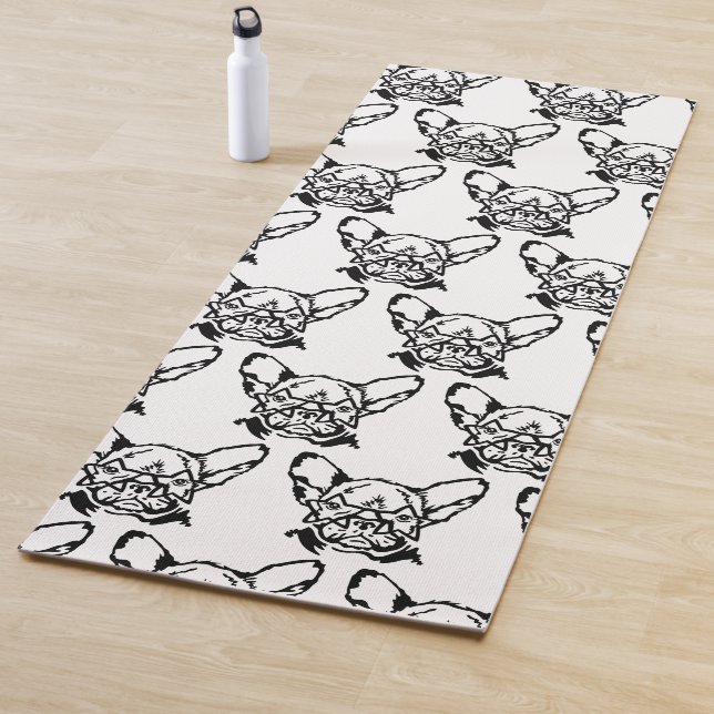 Tapete De Yoga Bulldog Francês Francês Yoga Mat (In Situ)