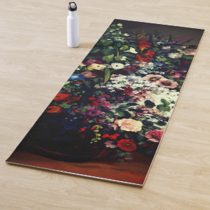 Tapete De Yoga Buquê bonito de Flores em um Vaso