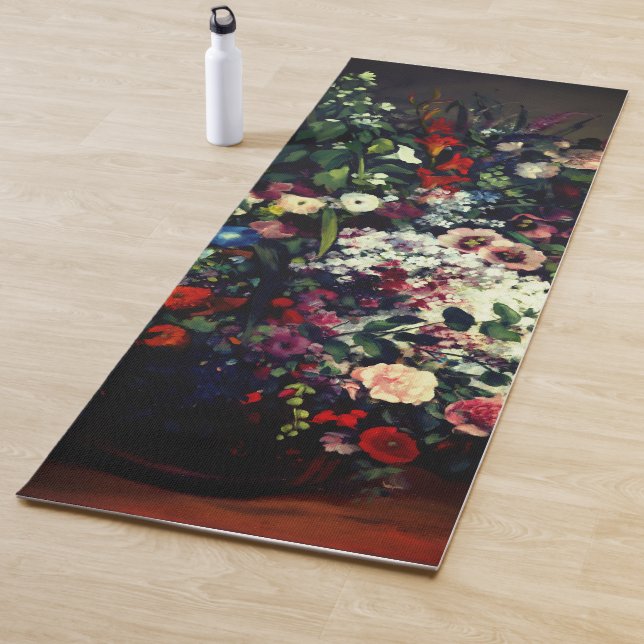 Tapete De Yoga Buquê bonito de Flores em um Vaso (In Situ)