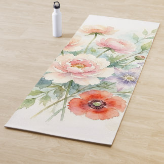 Tapete De Yoga Buquê de Flores Silvestres de Jardim de Campo em A