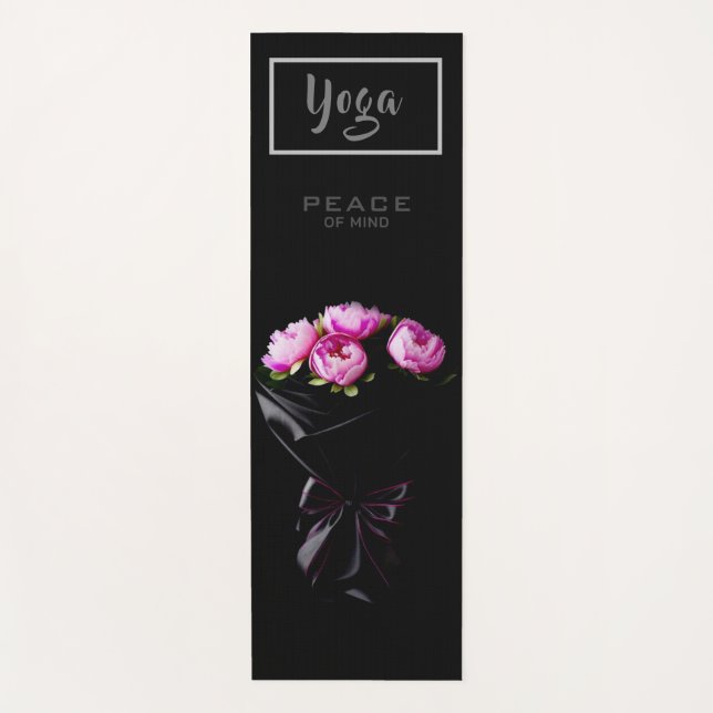 Tapete De Yoga Buquê Peony - Yoga Mat (Frente)
