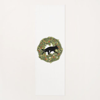 Tapete De Yoga Cachorro German shepherd de Silhout Sombra em uma 