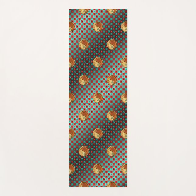 Tapete De Yoga Cães de Cereais e Madeira (Frente)