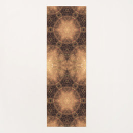 Tapete De Yoga Caleidoscópio Laranja Mista Preta Fundo