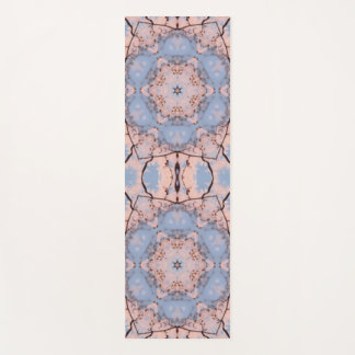 Tapete De Yoga Caleidoscópio Manhã Azul e Rosa Gelado