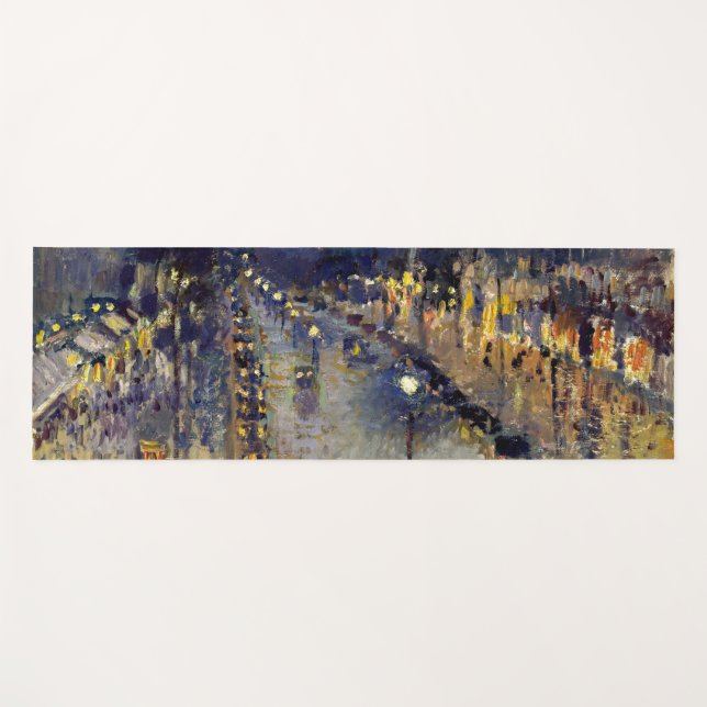 Tapete De Yoga Camille Pissarro - Boulevard Montmartre à Noite (Frente (Horizontal))