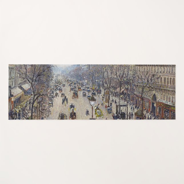 Tapete De Yoga Camille Pissarro - Boulevard Montmartre, manhã (Frente (Horizontal))