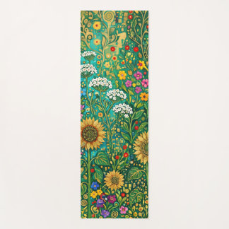 Tapete De Yoga Campo de Girassóis de Klimt