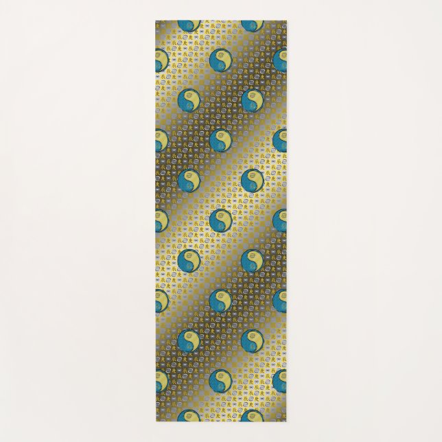 Tapete De Yoga Cancer e Dragão metálico (Frente)