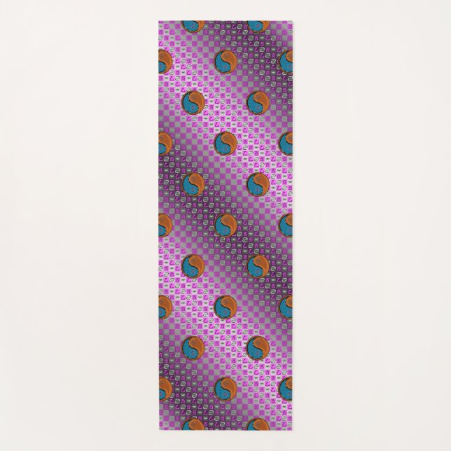 Tapete De Yoga Cancer e Galo de Madeira (Frente)