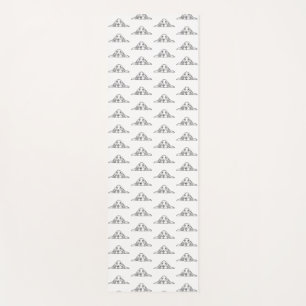 Tapete De Yoga cão de caça preto-de-cão branco 