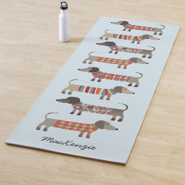 Tapete De Yoga Cão de linguiça de Dachshund Personalizado